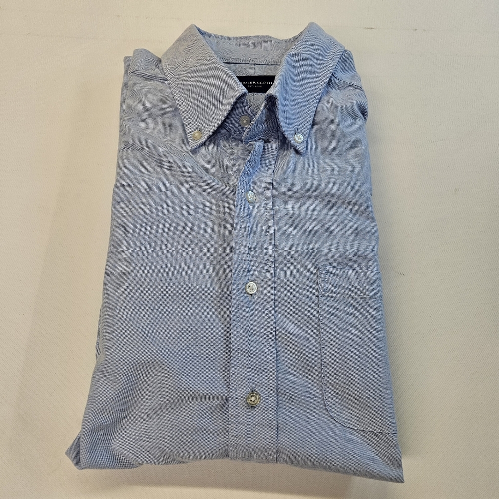 Classic Light Blue Casual Button-Down Shirt. Proper Cloth